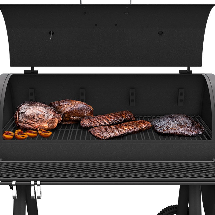 oklahomajoeshighlandoffsetsmokerfrontwithfood24203001