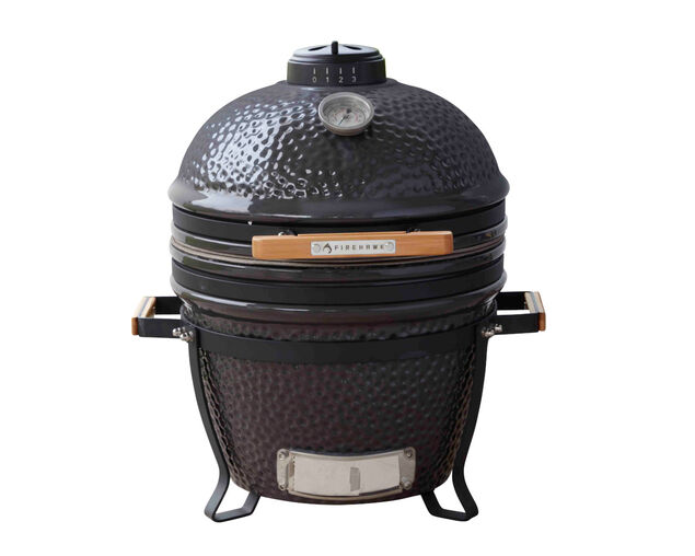 FirehawkKamadoCeramicCharcoalGrillBBQ40cm16Grey